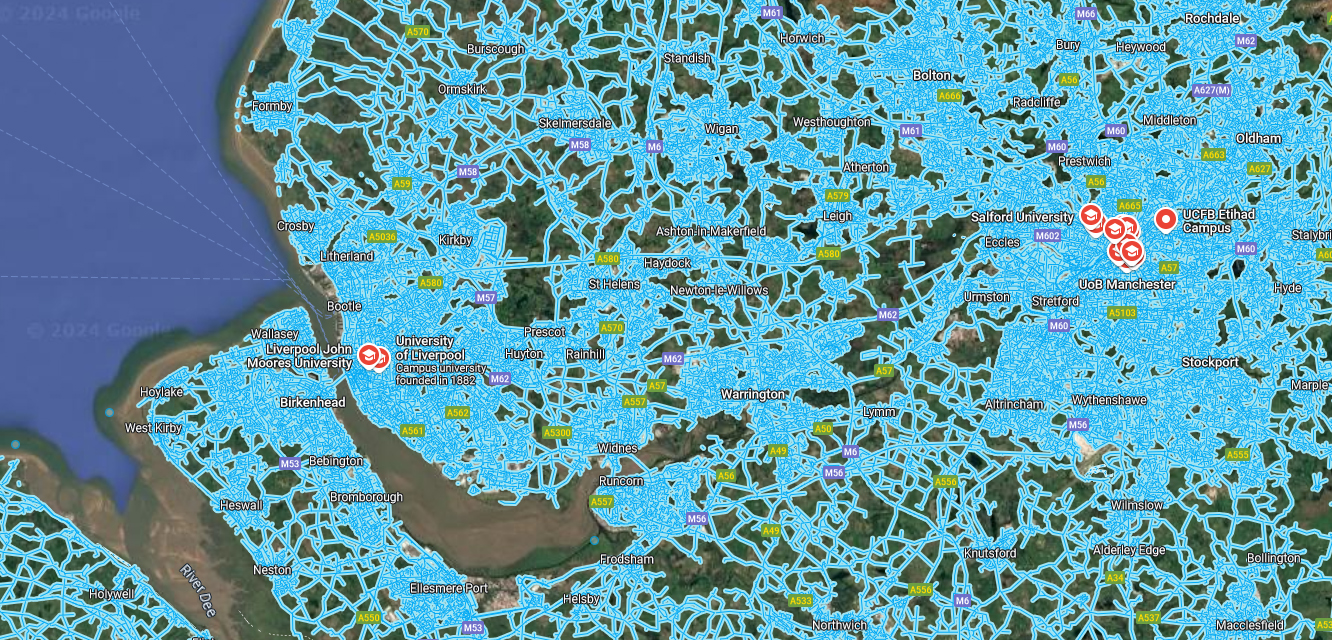 Northern University Map Example